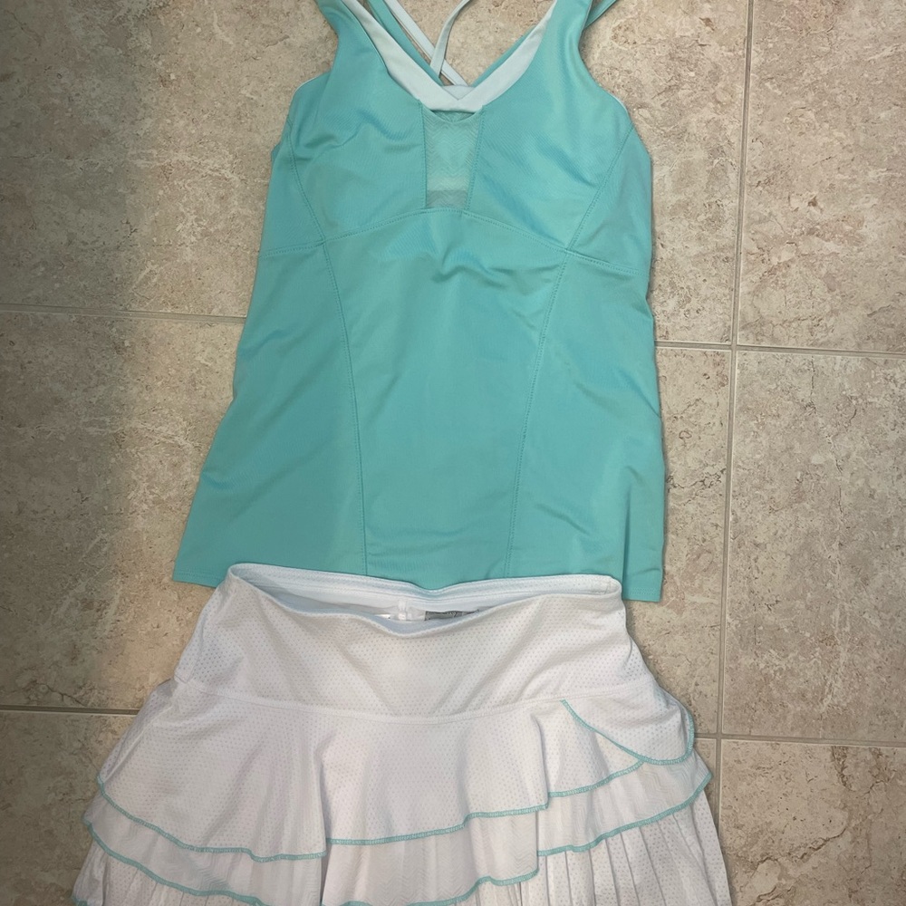 Lucky in Love XS Tennis Outfit Like New!!  skirt/skort and tank top